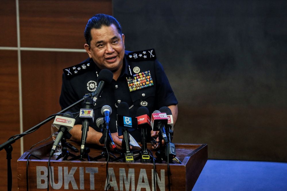 Bukit Aman Criminal Investigation Department (CID) director Datuk Huzir Mohamed speaks during a press conference in Kuala Lumpur October 21, 2020. u00e2u20acu201d Picture by Ahmad Zamzahurinn