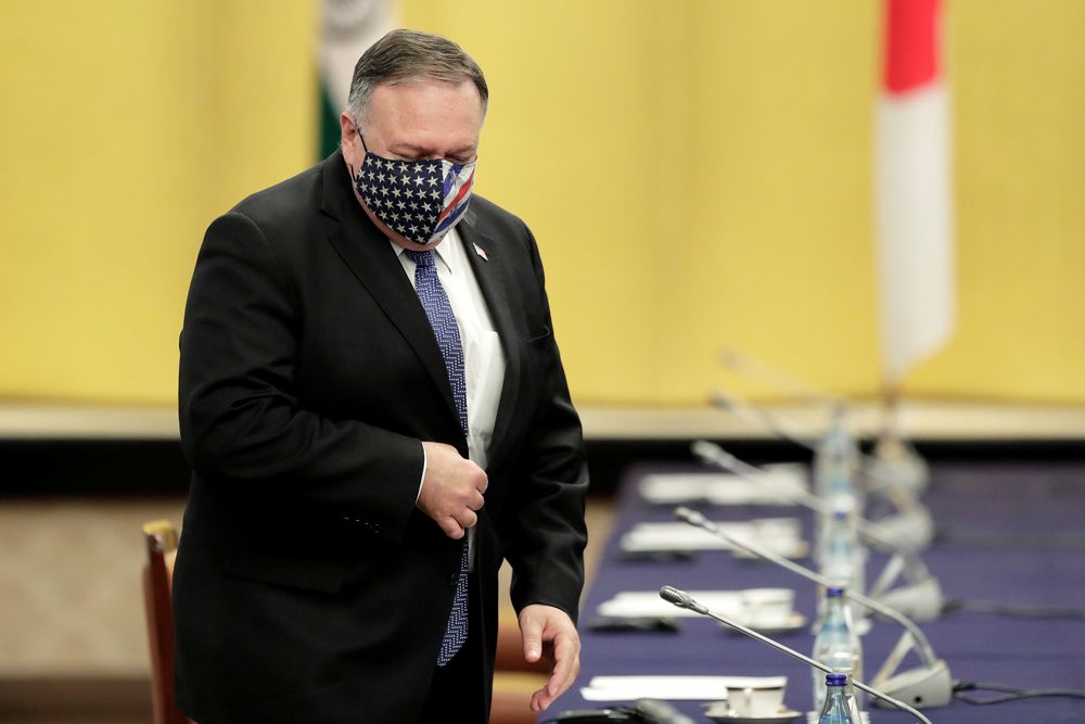 US Secretary of State Mike Pompeo attends a meeting in Tokyo, Japan October 6, 2020. u00e2u20acu201d Kiyoshi Ota/Pool pic via Reuters