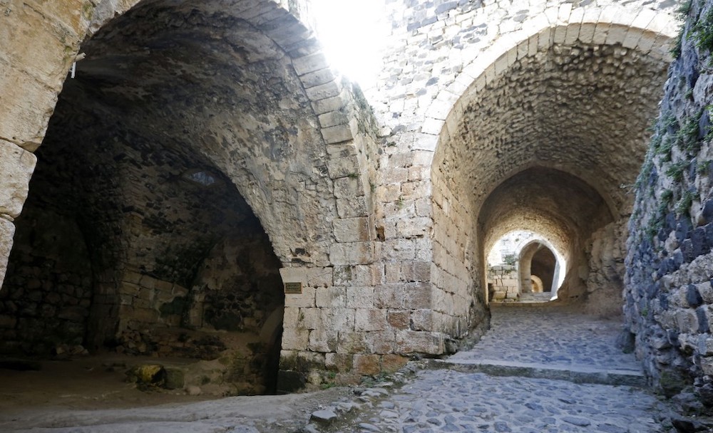 This picture taken on October 20, 2020 shows a view of a passageway inside the medieval Crusader fortress Krak des Chevaliers, west of Syria’s central city of Homs and close to the border with Lebanon. ― AFP pic