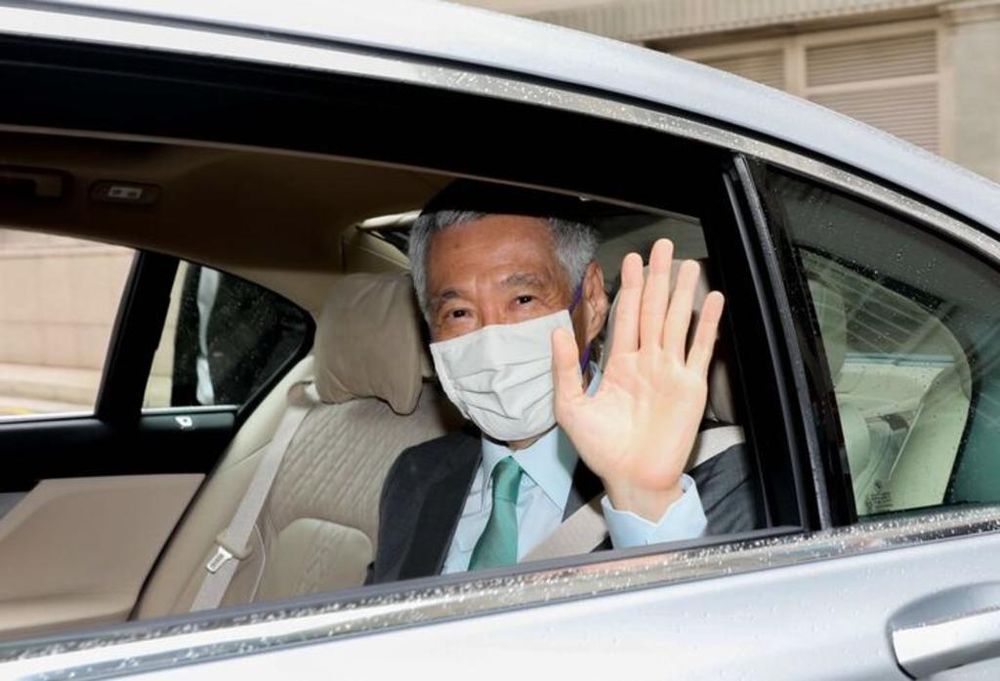 Prime Minister Lee Hsien Loong arriving at the Supreme Court for his defamation case against blogger Leong Sze Hian on Oct 6, 2020. u00e2u20acu201d TODAY pic