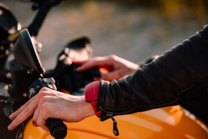 Motorcyclists can wear the Sentinel device on their wrist or on their belt. u00e2u20acu2022 Afp-Relaxnews pic