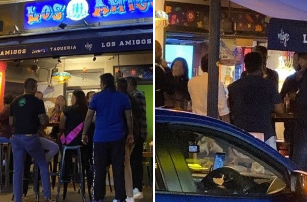 Los Amigos had allowed a group of eight customers to gather, and also permitted diners from different groups to sit or stand less than a metre apart on October 10. u00e2u20acu2022 TODAY pic