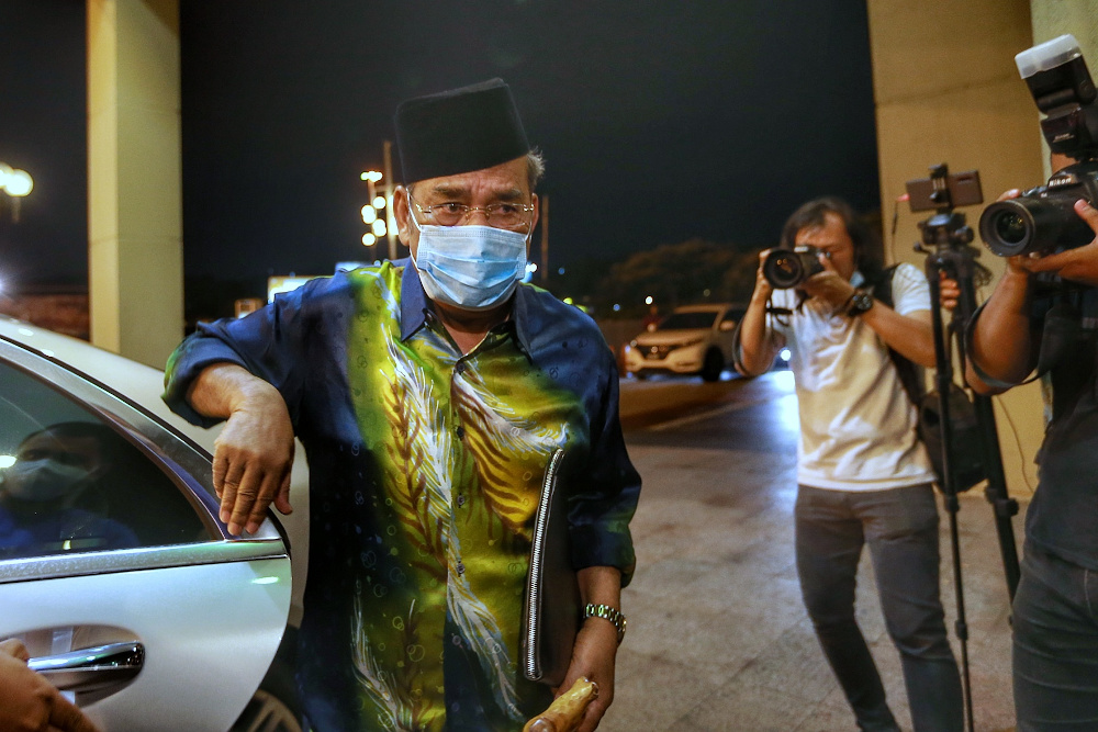 Umno Supreme Council member Datuk Seri Tajuddin Abdul Rahman is pictured at Menara Datou00e2u20acu2122 Onn for an Umno Supreme Council meeting October 26, 2020. u00e2u20acu201d Picture by Ahmad Zamzahuri
