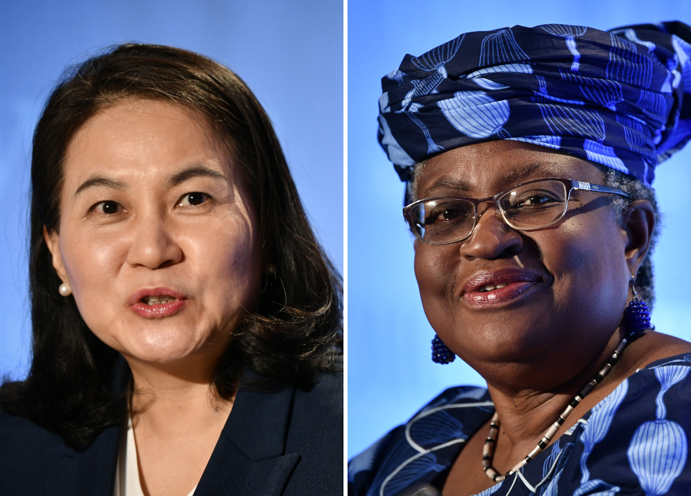 South Korean Trade Minister Yoo Myung-hee (left) in Geneva July 16, 2020; and Nigerian former Foreign and Finance Minister Ngozi Okonjo-Iweala in Geneva, July 15, 2020. u00e2u20acu201d AFP pic 