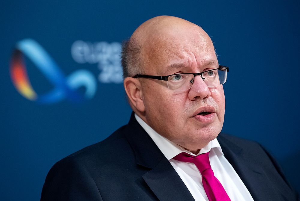 German Economy Minister Peter Altmaier attends a news conference after informal talks of the EU Trade Ministers in Berlin, Germany September 21, 2020. u00e2u20acu201d Pool pic via Reuters