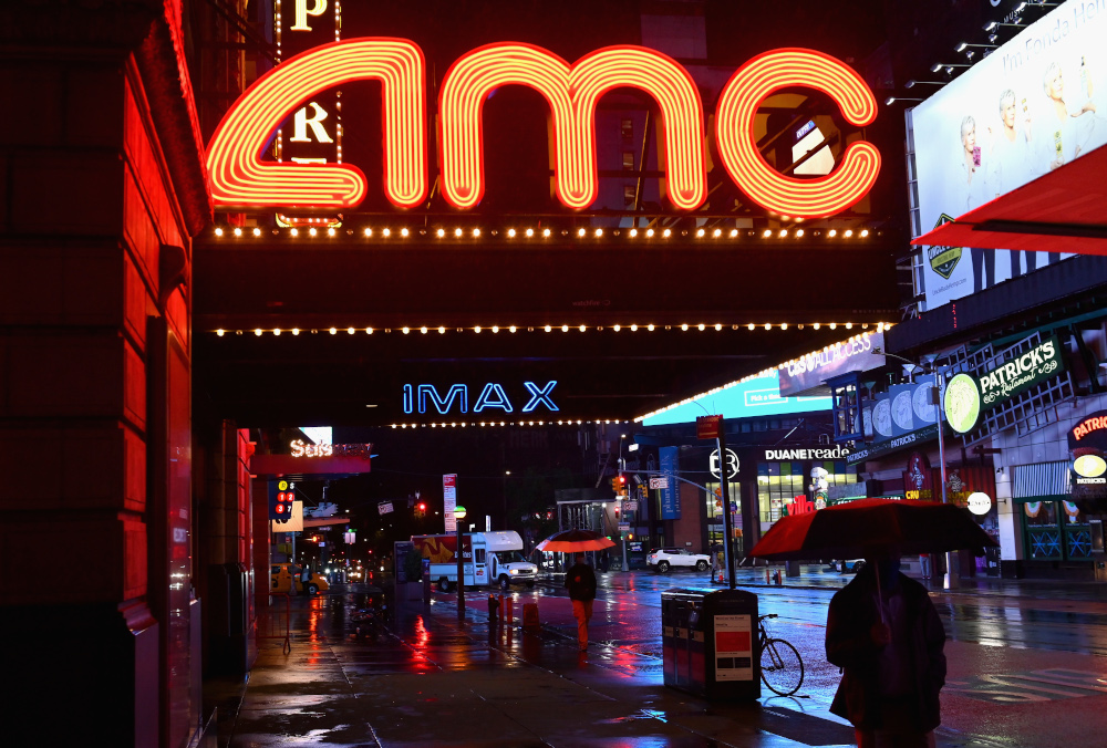 View of a closed AMC movie theatre near Time Square October 12, 2020 in New York City. u00e2u20acu201d AFP pic 