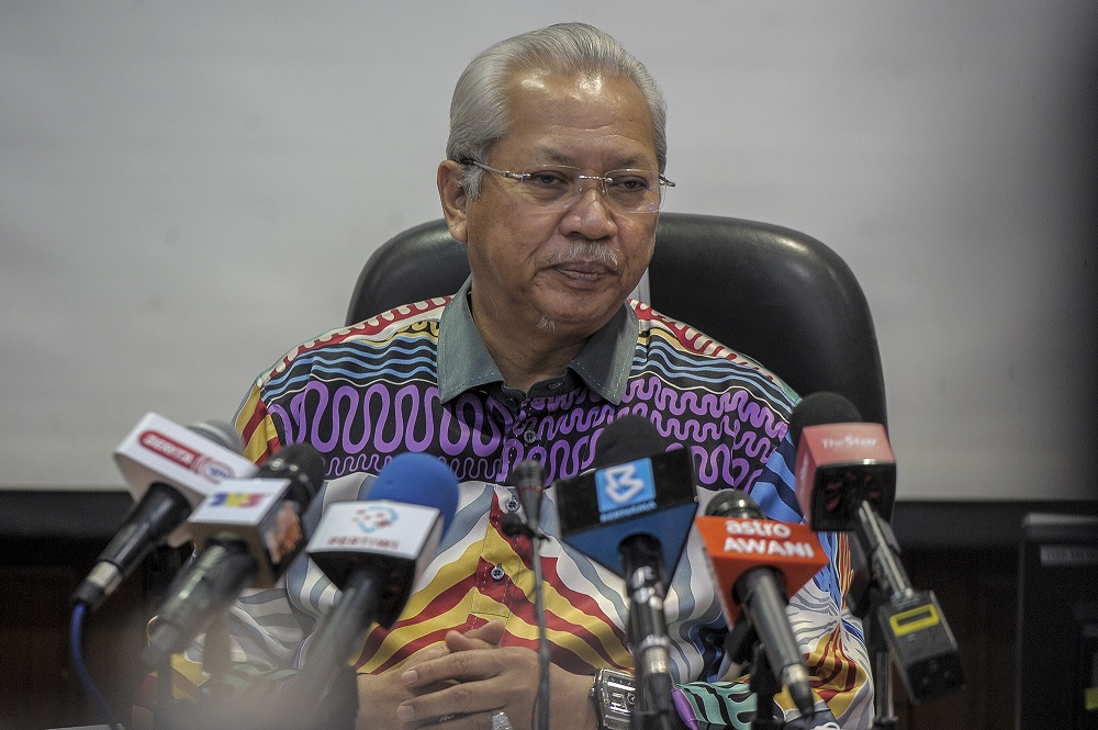 Federal Territories Minister Tan Sri Annuar Musa speaks during a press conference at Menara Seri Wilayah in Putrajaya October 15, 2020. u00e2u20acu201d Picture by Shafwan Zaidon
