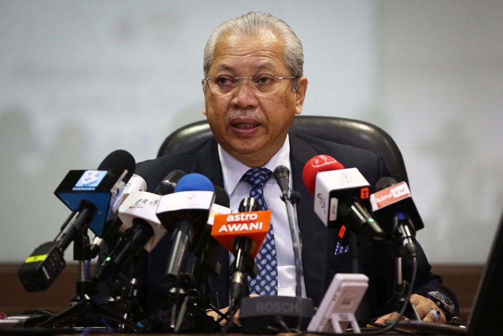 Federal Territories Minister Tan Sri Annuar Musa speaks during a press conference at Menara Seri Wilayah in Putrajaya October 1, 2020. u00e2u20acu201d Picture by Yusof Mat Isann