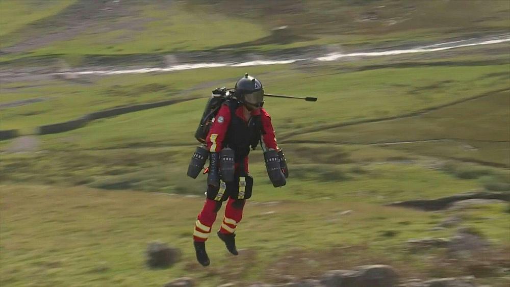 The Great North Air Ambulance Service, which provides emergency air response across swathes of northern England, says it has helped flight-test the 1,050 bhp jet suit in the Lake District National Park. u00e2u20acu201d AFP picn