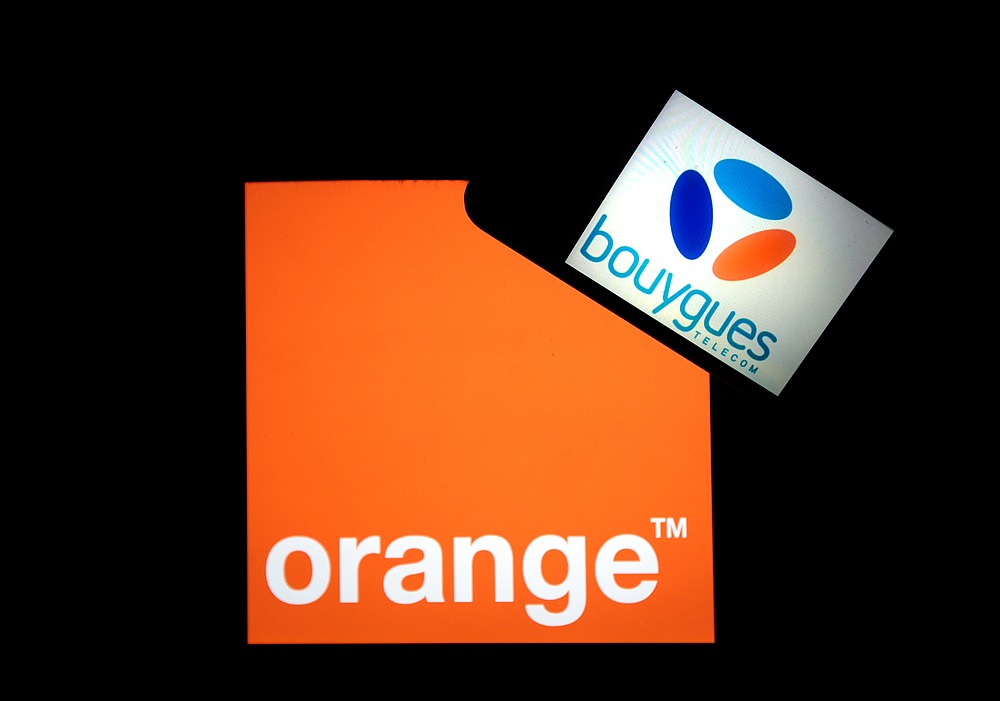 Company logos for French telecom operator Orange, on a tablet screen, and Bouygues Telecom, on a mobile phone screen, seen in this illustration photo taken in Nice, France April 1, 2016. u00e2u20acu201d Reuters pic