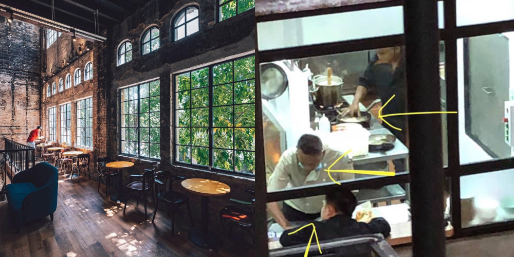 The cafe has responded to a customer's negative review that included screenshots of a chef using his fingers to taste-test a dish. u00e2u20acu201d Pictures from Facebook/lightcapturecafe and Facebook/cornie.hui