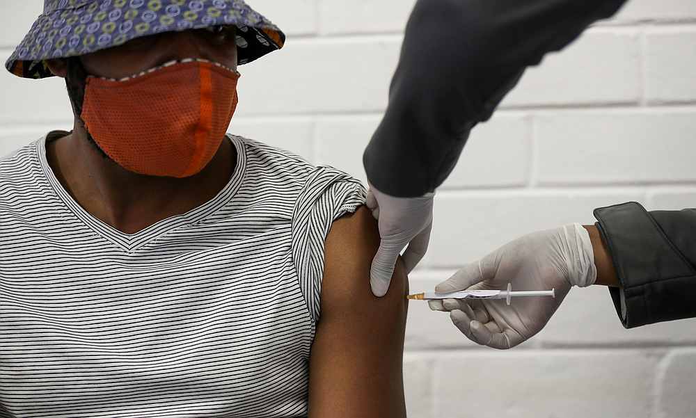 A volunteer receives an injection during the country's first human clinical trial for a potential vaccine against Covid-19, at Baragwanath Hospital in Soweto, South Africa, June 24, 2020. u00e2u20acu201d Reuters pic