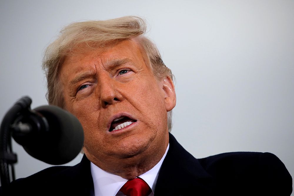 US President Donald Trump speaks during a campaign rally at Muskegon County Airport in Muskegon, Michigan October 17, 2020. u00e2u20acu201d Reuters pic