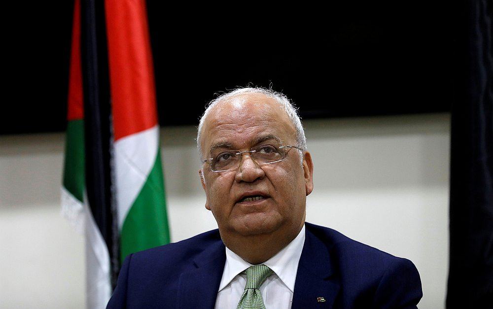 Chief Palestinian negotiator Saeb Erekat during a news conference in Ramallah, in the Israeli-occupied West Bank January 30, 2019. u00e2u20acu201d Reuters pic