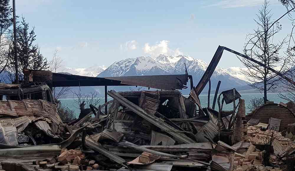 Damage caused by the South Island wildfires in Lake Ohau October 5, 2015. u00e2u20acu201d Gary Kircher handout via AFP