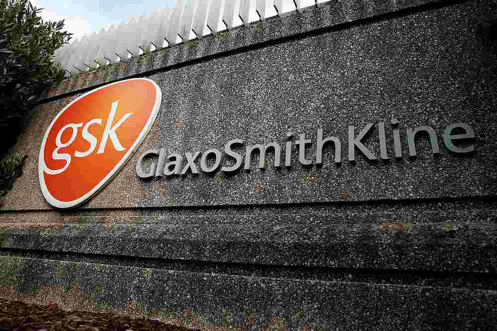 Company logo of pharmaceutical company GlaxoSmithKline at their Stevenage facility, Britain October 26, 2020. u00e2u20acu201d Reuters pic