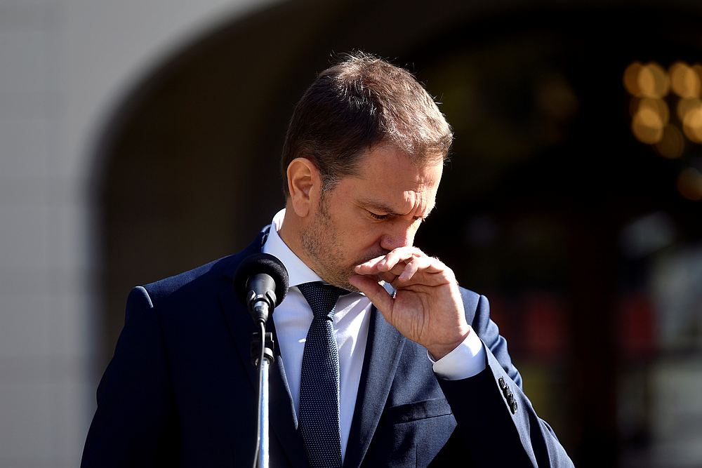 Slovak Prime Minister Igor Matovic during a public event in Bratislava, Slovakia October 8, 2020. u00e2u20acu201d Reuters pic