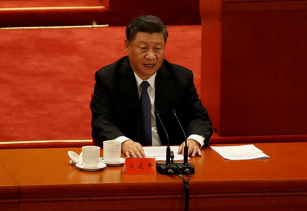 China's President Xi Jinping speaks while taking part in an event at the Great Hall of the People in Beijing, China October 23, 2020. u00e2u20acu201d Reuters pic