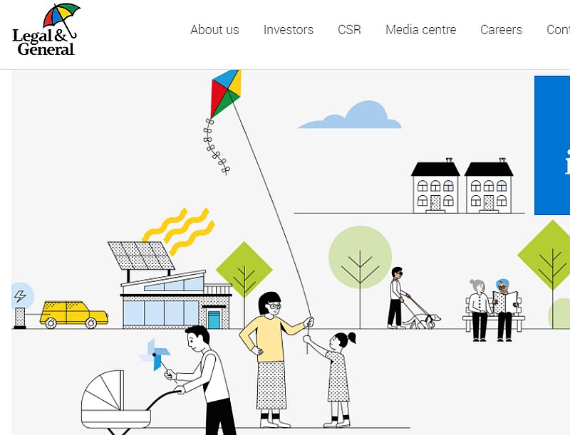 Screengrab from the Legal and General Investment Management internet portal legalandgeneralgroup.com.