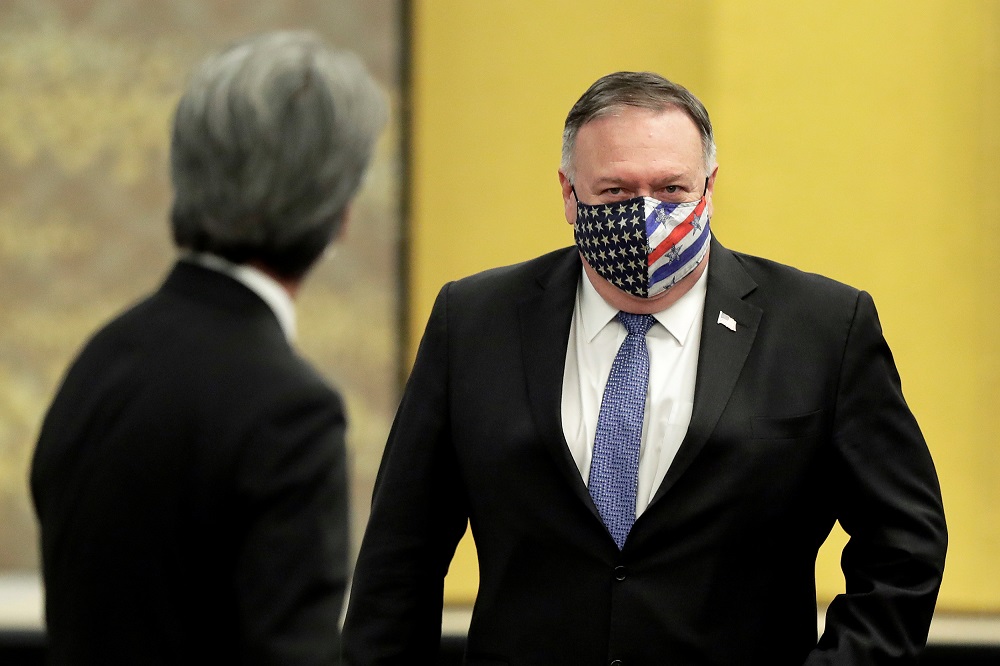 US Secretary of State Mike Pompeo attends a meeting in Tokyo October 6, 2020. u00e2u20acu2022 Pool via Reuters