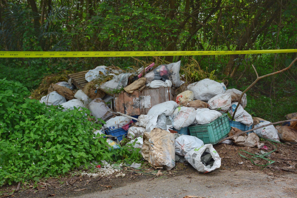 The Ministry of Environment and Water said it found organic waste at a bush in an industrial area at Jalan Emas in the Nilai Industrial Estate in Negri Sembilan October 5, 2020. u00e2u20acu201d Picture courtesy of the Ministry of Environment and Water