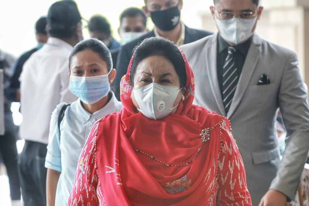 Datin Seri Rosmah Mansor is pictured at the Kuala Lumpur High Court October 8, 2020. u00e2u20acu201d Picture by Ahmad Zamzahurinn