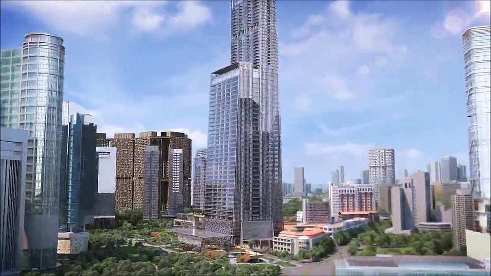 Image from the YouTube video: Tanjong Pagar Centre (Singapore Tallest Building).