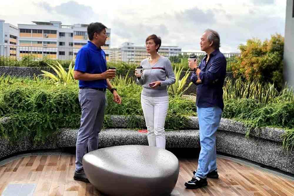 (From left) Labour chief Ng Chee Meng, Manpower Minister Josephine Teo and SNEF president Robert Yap during their meeting October 11, 2020. u00e2u20acu201d Picture courtesy of Josephine Teo/Facebook via TODAY