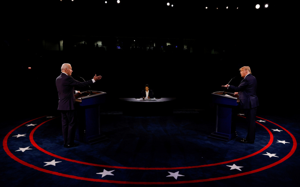 Democratic presidential nominee Joe Biden and US President Donald Trump participate in their second 2020 presidential campaign debate at Belmont University in Nashville, Tennessee, US, October 22, 2020. u00e2u20acu201d Reuters pic
