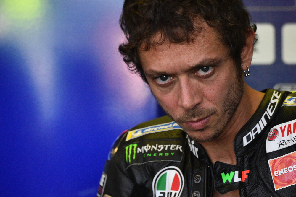 In this file photo taken September 13, 2019 Monster Energy Yamaha Italian rider, Valentino Rossi looks on from stands during a free practice session ahead of the San Marino MotoGP Grand Prix race at the Misano World Circuit Marco Simoncelli. u00e2u20acu201d AFP pic 