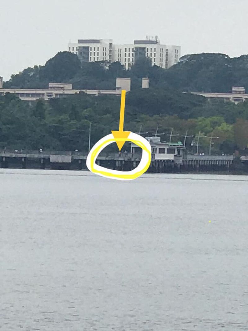 Where the man made the video-call from the Woodlands Waterfront Park jetty in Singapore. — Picture from Facebook/Mohd Izwan Sarip