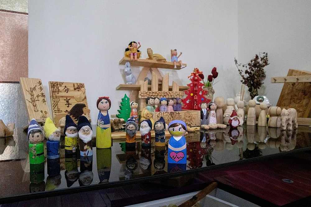 Woodcraft by Ivonna and Madeline Tan displayed in one of their homes located at Clementi Avenue 5 in Singapore October 13, 2020. u00e2u20acu201d TODAY pic