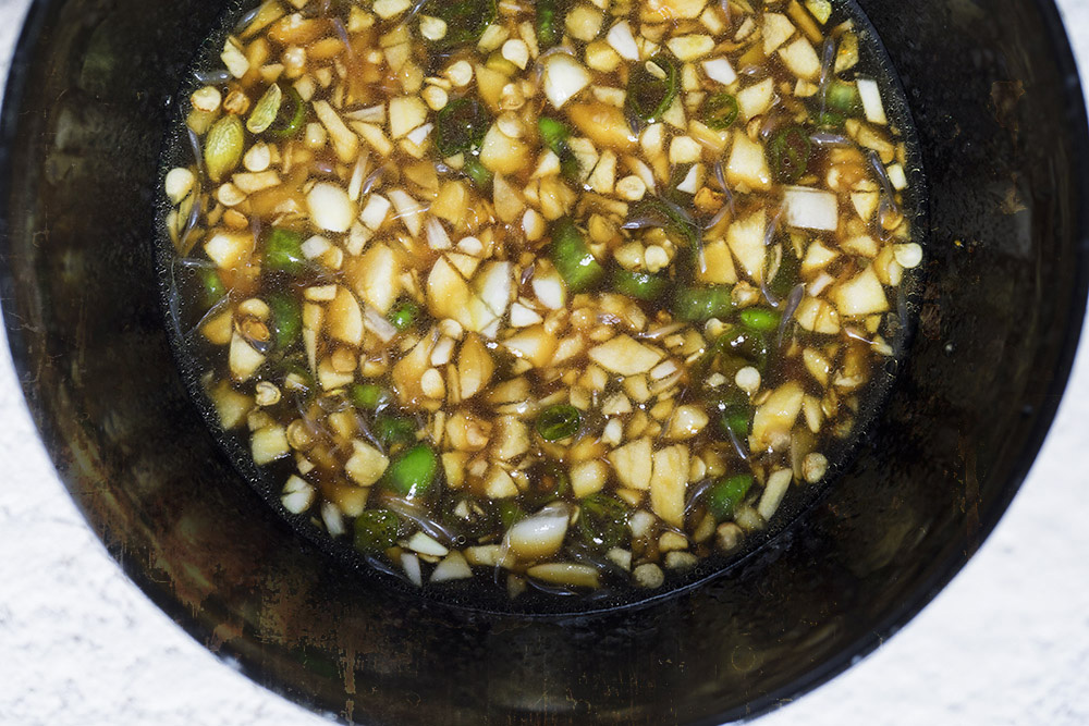 A Thai-style dipping sauce, inspired by 'prik nam pla'.