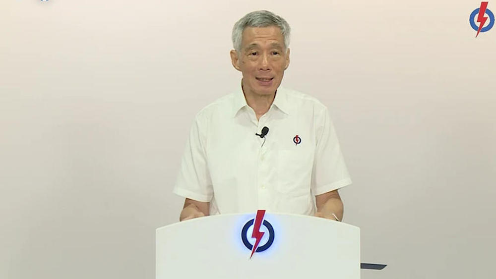 Prime Minister Lee Hsien Loong speaking at the People's Action Party's Central Executive Committee elections on Sunday, November 8, 2020. u00e2u20acu201d Facebook pic via TODAY