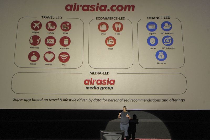 The AirAsia super app aims to be a one-stop platform for its users, offering a variety of products and services. u00e2u20acu201d Picture by Shafwan Zaidon