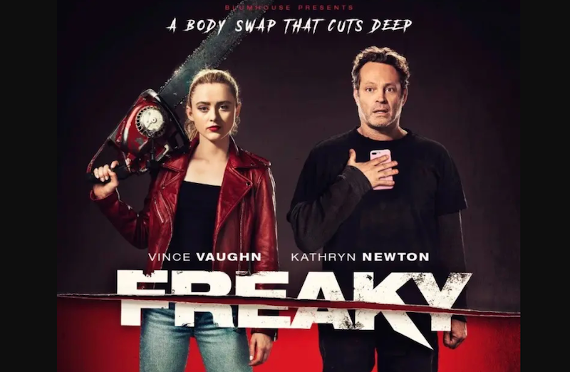 u00e2u20acu02dcFreakyu00e2u20acu2122, a body-swap horror movie, stars Vince Vaughn and Kathryn Newton. u00e2u20acu201d Picture courtesy of Universal Pictures 