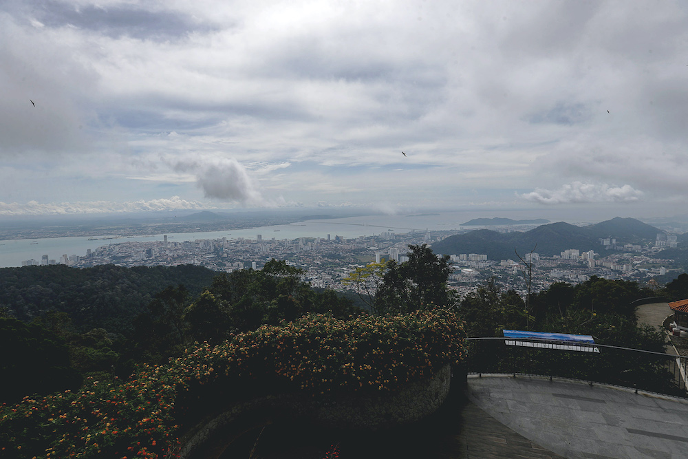 A view of Georgetown can be seen from the highest point on Penang Hill. u00e2u20acu201d Picture by Sayuti Zainudin