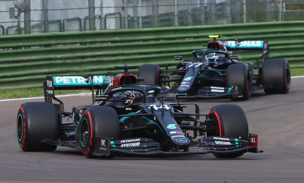 Mercedes' Lewis Hamilton in action during the Emilia Romagna Grand Prix in Imola, Italy November 1, 2020. u00e2u20acu201d Reuters pic