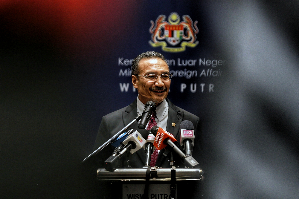 Foreign Minister Datuk Seri Hishammuddin Hussein speaks during the 8th US-Asean Summit in Kuala Lumpur November 15, 2020. u00e2u20acu2022 Picture by Ahmad Zamzahuri
