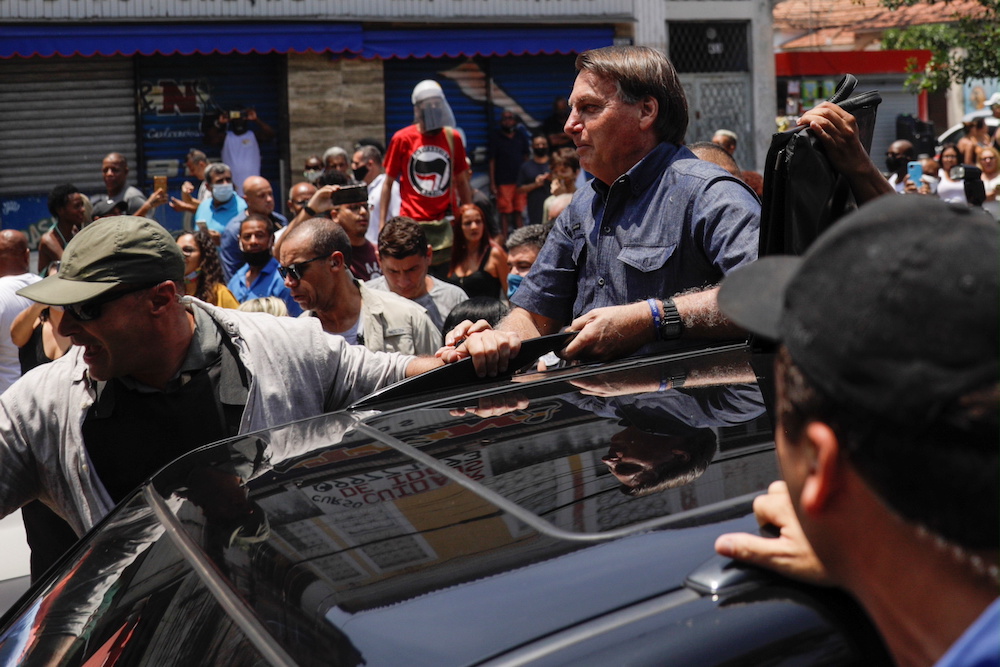 Brazil's President Jair Bolsonaro leaves after he voted during the municipal elections in Rio de Janeiro, Brazil, November 15, 2020. u00e2u20acu201d Reuters pic