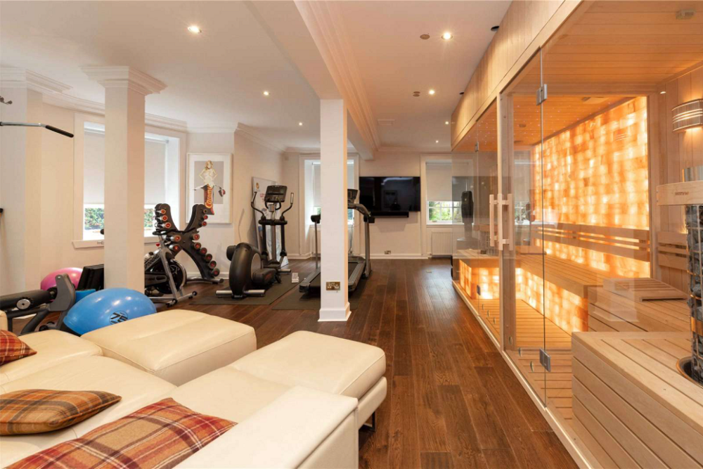 The gym suite at Skeldon House. — Screen capture via Savills.com