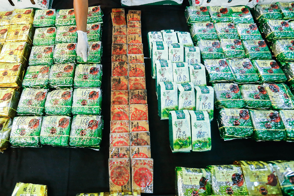 Some of the seized drugs are seen during a press conference at the Penang police contingent recent drug bust on November 20, 2020. — Picture by Sayuti Zainudin