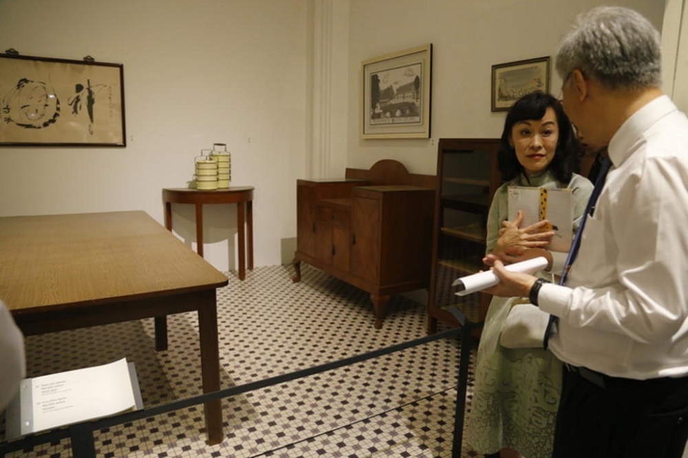 Lee Suet Fern in 2015 in front of an exhibit at the We Built a Nation exhibit at the National Museum of Singapore made up of furniture and artefacts from the late Lee Kuan Yewu00e2u20acu2122s Oxley Road home. u00e2u20acu201d TODAY pic