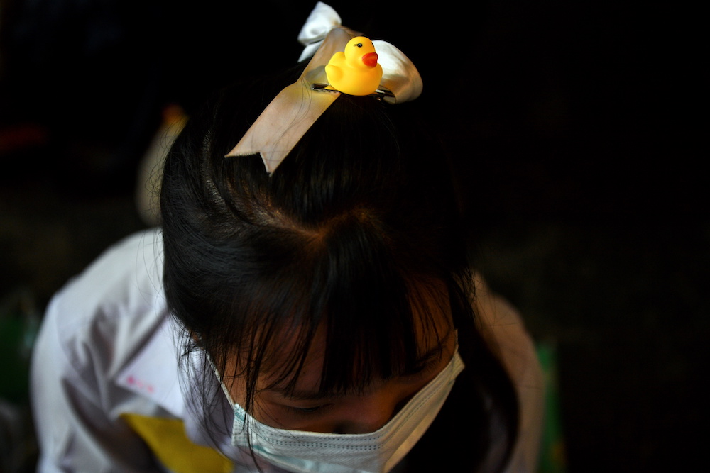 A small rubber duck is attached to the head of a pro-democracy protester demanding the resignation of Thailand's Prime Minister Prayut Chan-o-cha and reforms on the monarchy during a rally in Bangkok, Thailand November 21, 2020. u00e2u20acu201d Reuters pic