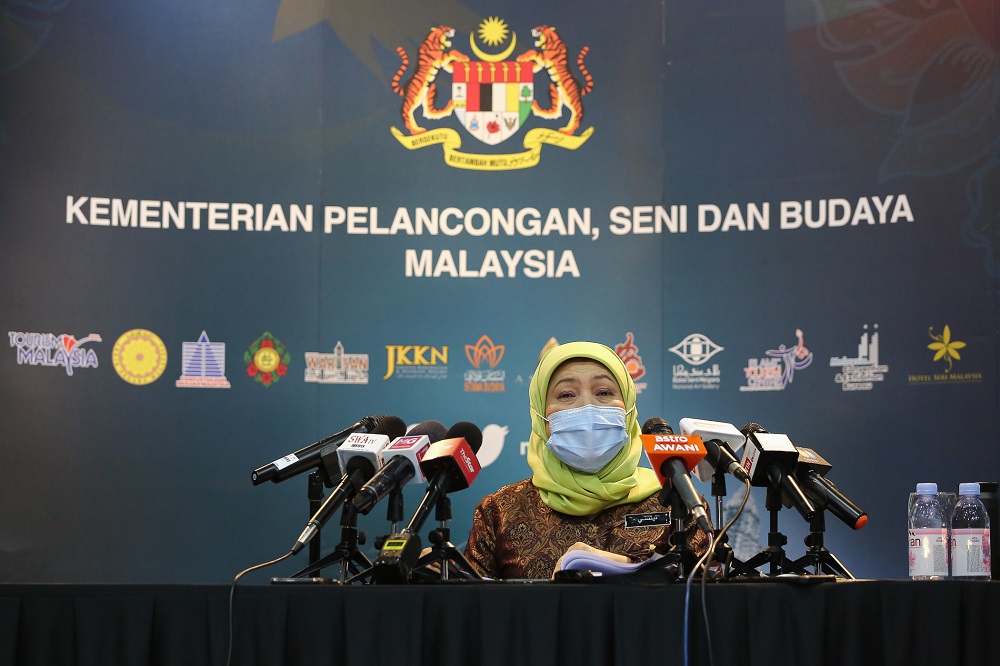 Tourism, Arts and Culture Minister Datuk Seri Nancy Shukri speaks during a press conference in Kuala Lumpur November 23, 2020. u00e2u20acu201d Picture by Yusof Mat Isann