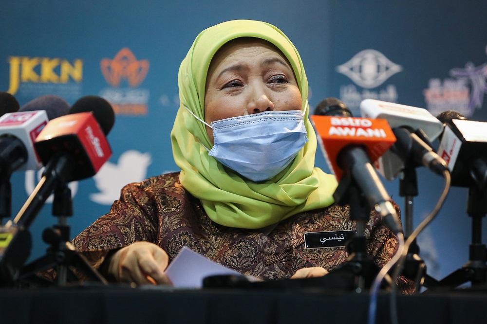 Tourism, Arts and Culture Minister Datuk Seri Nancy Shukri speaks during a press conference in Kuala Lumpur November 23, 2020. u00e2u20acu201d Picture by Yusof Mat Isann