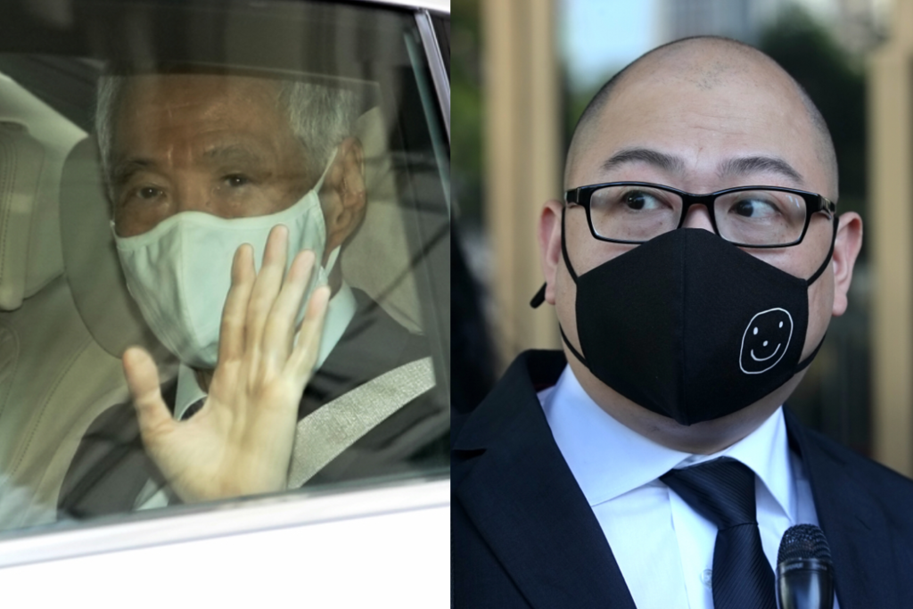 Prime Minister Lee Hsien Loong (left) and chief editor of The Online Citizen Terry Xu (right) arrive at the Supreme Court on Nov 30, 2020 for the defamation trial. u00e2u20acu201d TODAY pic