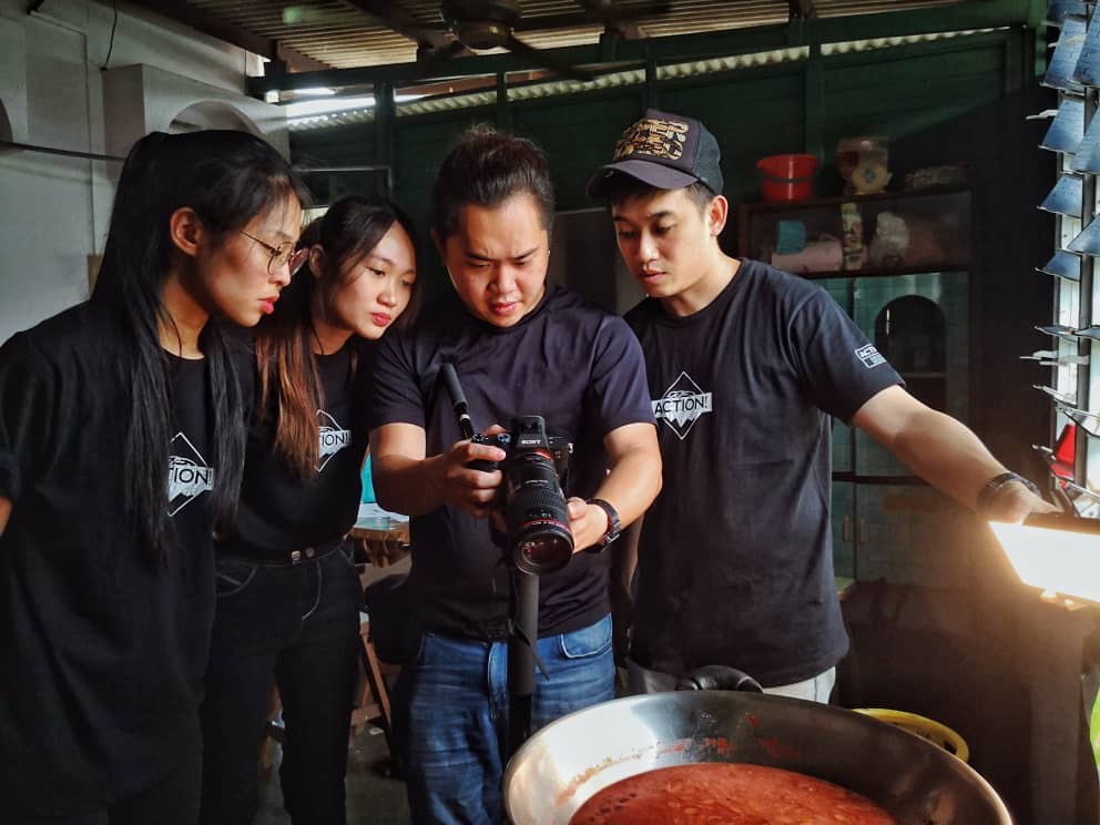 'Red Wine Chicken’ production crew filming the documentary. ― Picture courtesy of Universiti Tunku Abdul Rahman