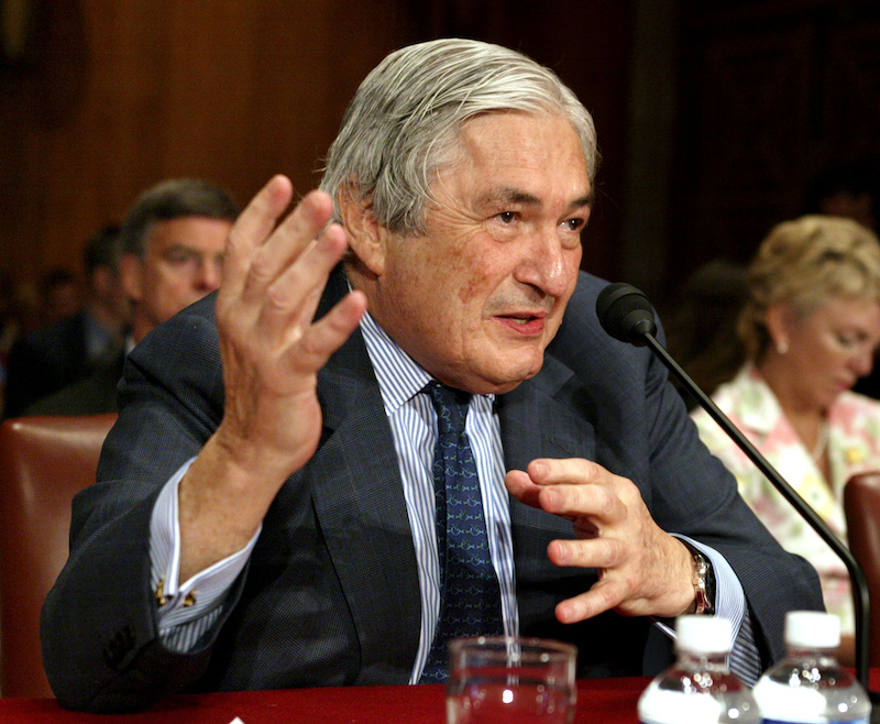 James Wolfensohn testifies before the Senate Foreign Relations Committee on Capitol Hill in Washington June 30, 2005. u00e2u20acu201d Reuters file pic