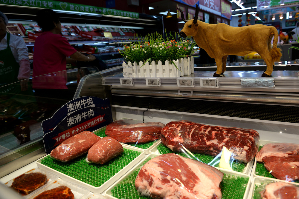 Beef for sale is seen at a Walmart in Beijing, China, September 23, 2019. u00e2u20acu201d Reuters pic